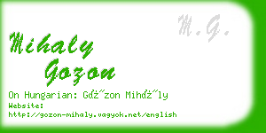 mihaly gozon business card